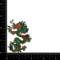 Green Chinese Dragon, Facing Left, Embroidered, Iron on Patch